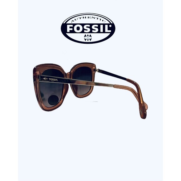 New "Fossil" FW215 Rose Smoke/Gray Lens Women’s Sunglasses Silver Frame, NWT - Picture 4 of 5